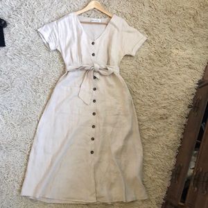 Midi, linen dress